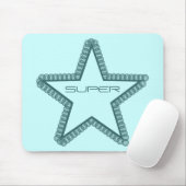 Tapis De Souris Grunge Superstar Mousepad, Turquoise (Avec souris)