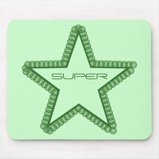 Tapis De Souris Grunge Superstar Mousepad, Vert Forêt (Devant)