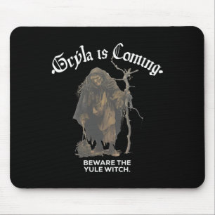 Tapis De Souris Gryla Vient Attention À La Sorcière Yule Ch Island