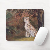Tapis De Souris Guépard reposant Mousepad fier (Avec souris)