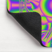Tapis De Souris Guerre fractale violet vert psychédélique (Coin)