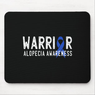 Tapis De Souris Guerrier Alopecia Awareness Blue AA Ribbon Support