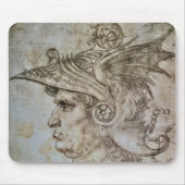 Tapis De Souris Guerrier casqué de Léonard  (Devant)