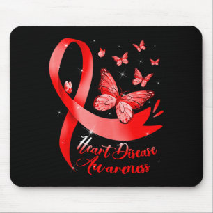 Tapis De Souris Guerrier de la maladie cardiaque Ruban rouge Malad