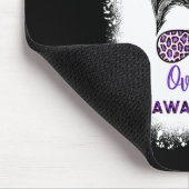 Tapis De Souris Guerrier de sensibilisation Messy Hair Bun Purple (Coin)