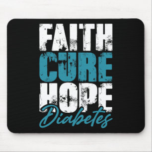 Tapis De Souris Guerrier diabétique Don Faith Cure Hope Diabetes A