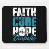 Tapis De Souris Guerrier diabétique Don Faith Cure Hope Diabetes A (Devant)