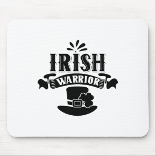 Tapis De Souris Guerrier irlandais St. Patrick's Day Irlande Lepre