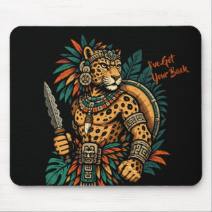 Tapis De Souris Guerrier Tribal Jaguar Vintage
