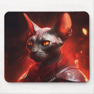 Tapis De Souris Guerrière Chat Sphynx Steampunk Air Farouche