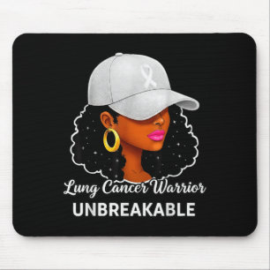 Tapis De Souris Guerrière du cancer du poumon Femmes noires incass