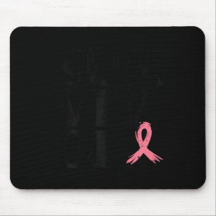 Tapis De Souris Guerrière Ruban Rose Sensibilisation au Cancer du 