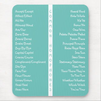 Tapis De Souris Guide de référence pour l'orthographe anglaise che