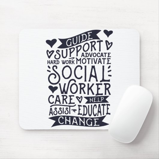 Tapis De Souris Guide Support Change, Social Worker (Avec souris)
