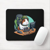 Tapis De Souris Guinéen Pig Gamer Jouer Vidéo Jeu Faune Anima (Avec souris)