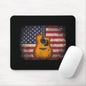 Tapis De Souris Guitar 4th of July Venin American Flag USA - Count (Avec souris)