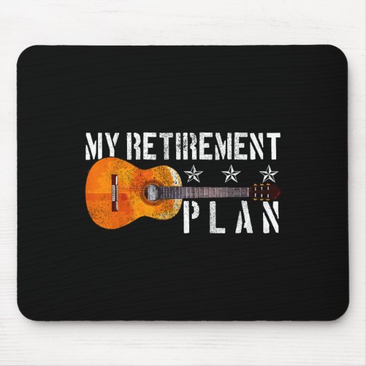 Tapis De Souris Guitar Retirement Plan - Funny Gift For Retired Gu (Devant)