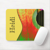 Tapis De Souris Guitare acoustique Abstraite Monogramme (Avec souris)