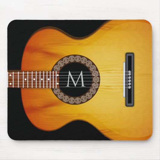 Tapis De Souris Guitare acoustique monogramme (Devant)