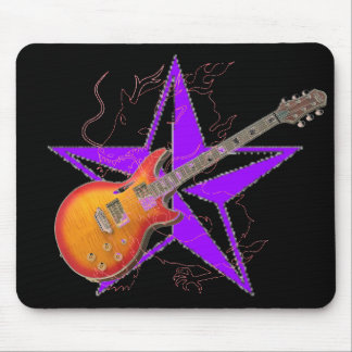 Tapis De Souris Guitare ambre Mousepad d'étoile pourpre de dragon