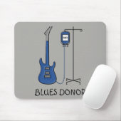 Tapis De Souris Guitare de donateur de bleus (Avec souris)