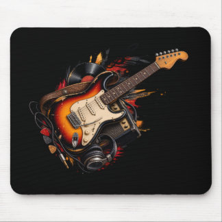 Tapis de souris Guitare électrique classique et di