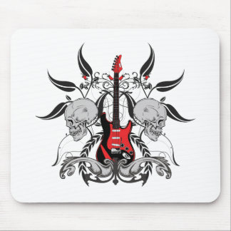 Tapis De Souris Guitare grunge et crâne