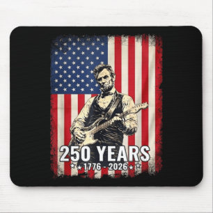 Tapis De Souris Guitare patriotique vintage inspirée de Lincoln am