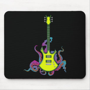 Tapis De Souris Guitare Rock Band Et Rouleau pour Hommes Bande Tee