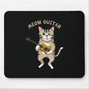 Tapis De Souris Guitariste Meow Guitare Cute Chat Jouer Guitare No