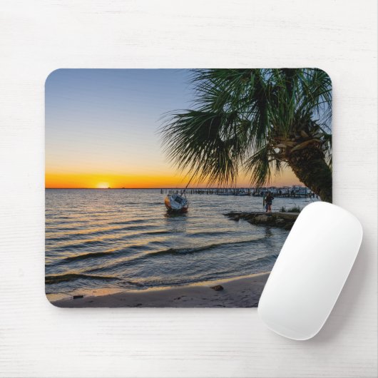 Tapis de souris Gulf Breeze Floride Coucher de sol (Avec souris)