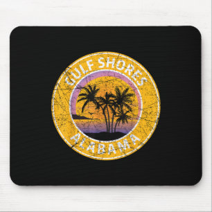 Tapis De Souris Gulf Shores Alabama Al Vintage Retro 80s Summer Tr