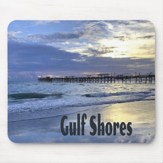 Tapis De Souris Gulf Shores Alabama Beach Sunrise Pier (Devant)