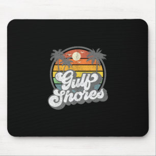 Tapis De Souris Gulf Shores Alama Vacances Palmier Rétro Plage 7