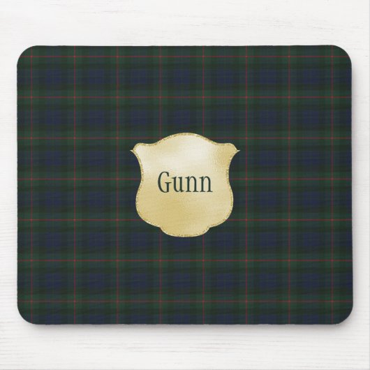 Tapis De Souris Gunn Patiné Original Scottish Tartan (Devant)