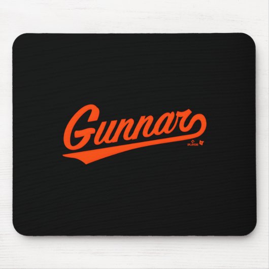 Tapis De Souris Gunnar Henderson Baltimore Text Baltimore Baseball (Devant)
