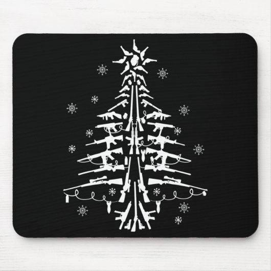Tapis De Souris Guns Christmas Tree Xmas For Men Military (Devant)