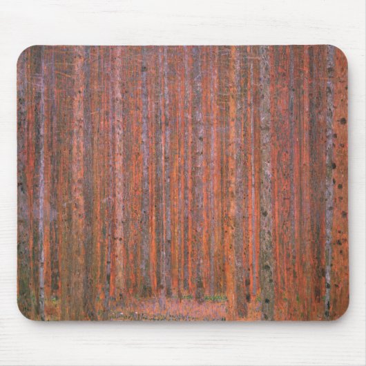Tapis De Souris Gustav Klimt Fir Forêt Tannenwald Arbres rouges (Devant)