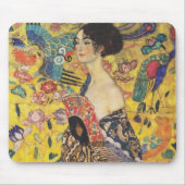 Tapis De Souris Gustav Klimt Lady With Fan Art Nouveau Painting (Devant)