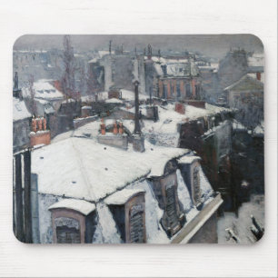 Tapis De Souris Gustave Caillebotte - Toits sous la neige