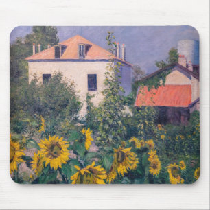 Tapis De Souris Gustave Caillebotte - Tournesols, Jardin