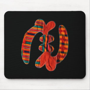 Tapis De Souris Gye Nyame - Symbole africain du tissu Kente Ghana
