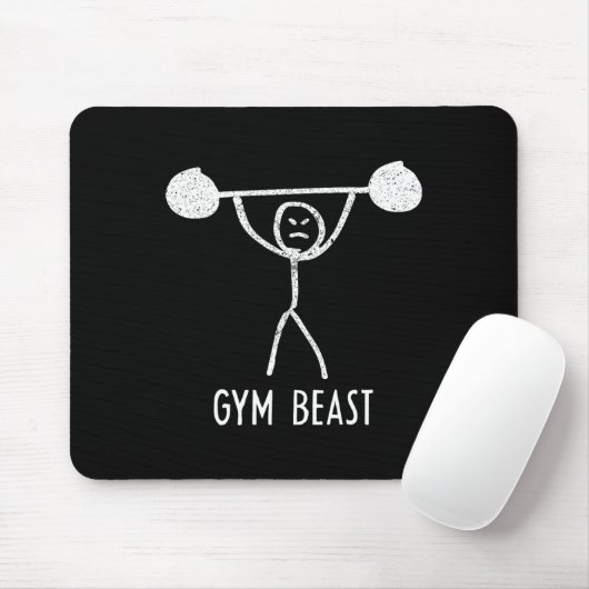 Tapis De Souris Gym Beast Funny Bodybuilding Exercise Fitness Work (Avec souris)
