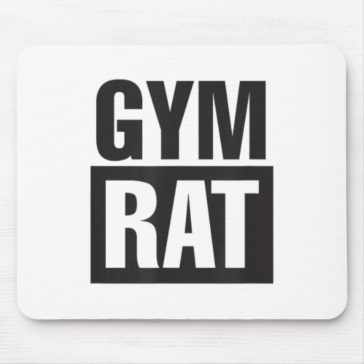 Tapis De Souris Gym Rat - Workout - Hustle - Fitness - Motivation  (Devant)