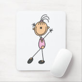 Tapis De Souris Gymnaste de fille dans le rose (Avec souris)