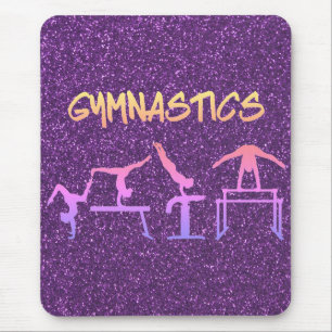 Tapis De Souris Gymnastique Paillettes Violettes