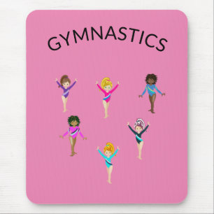 Tapis De Souris Gymnastique souris de fille avec 6 gymnaste!