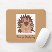 Tapis De Souris H est pour le hérisson (Avec souris)