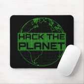 Tapis De Souris Hack the Planet Green Globe Computer Hacker Design (Avec souris)