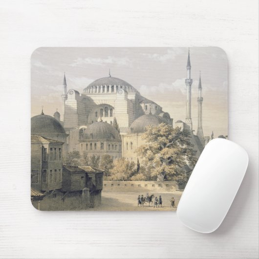 Tapis De Souris Haghia Sophia, plat 19 : vue extérieure du mosq (Avec souris)
